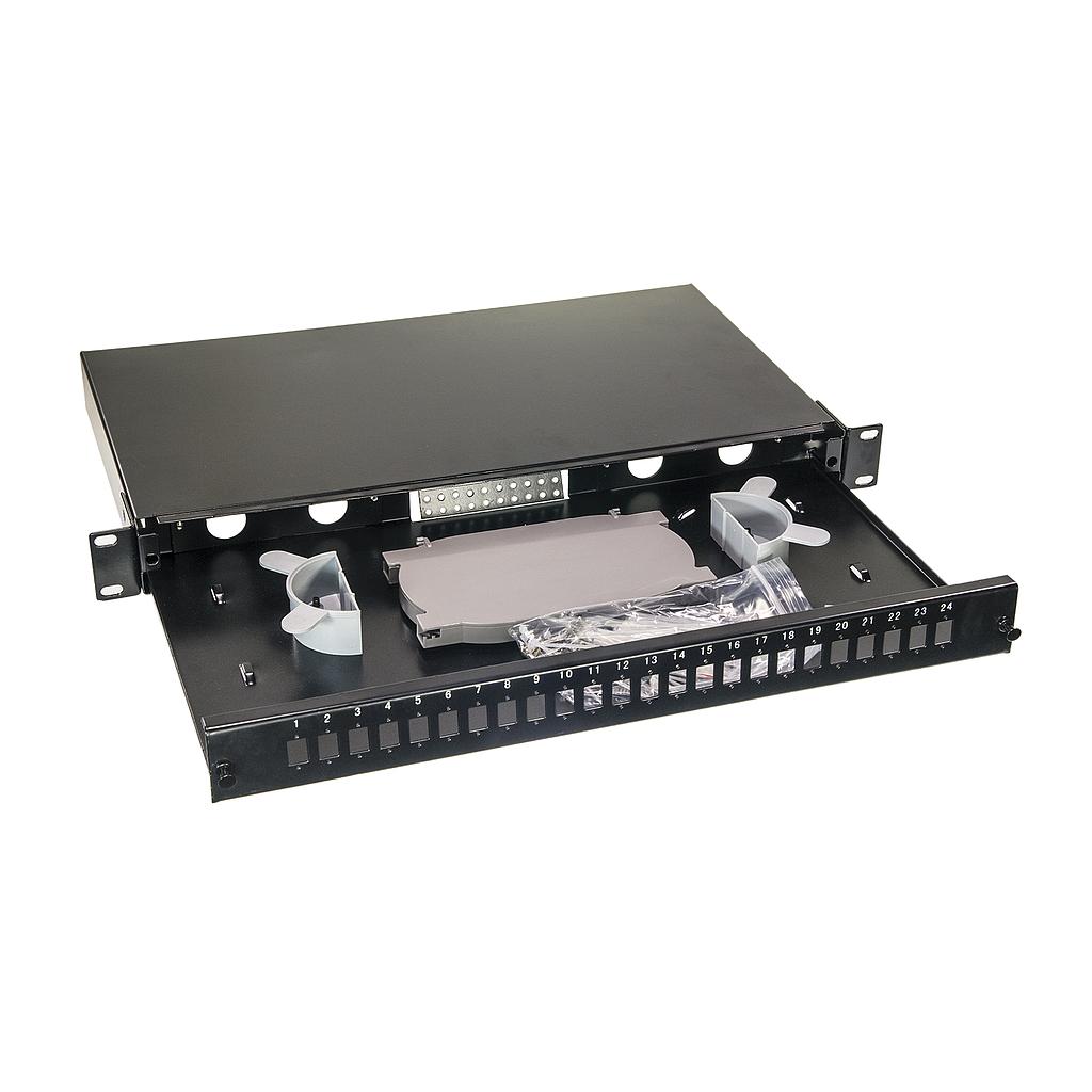 FiberTech patchpaneel 19" 24 poorten FTB04-1US-SC24-2C12